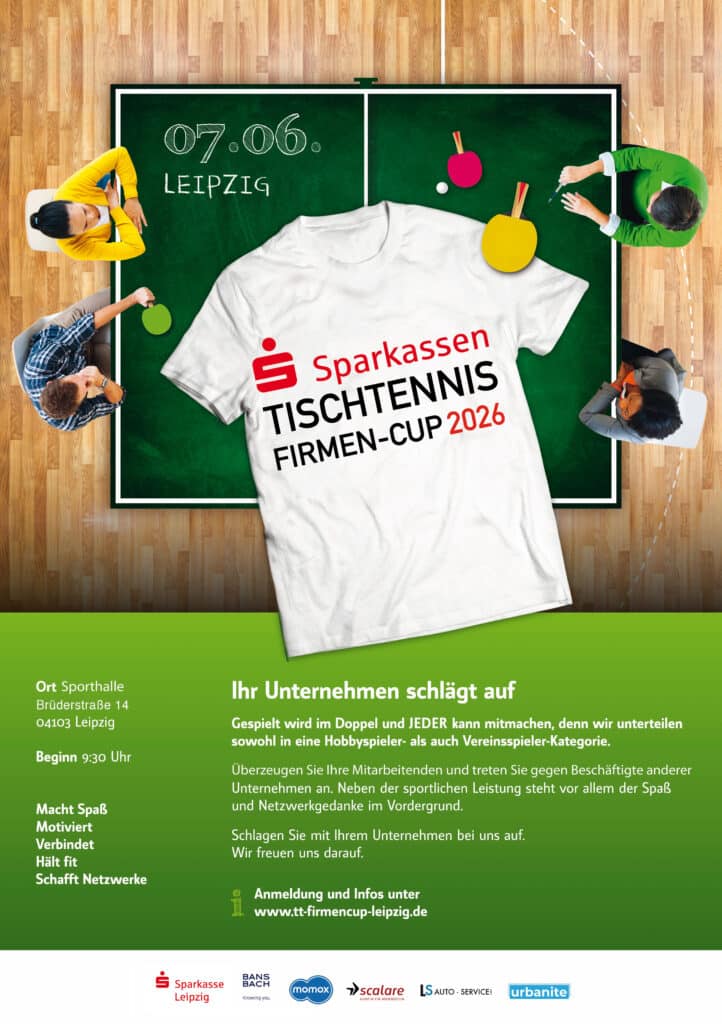 Sparkasse Tischtennis Firmencup Plakat 2026